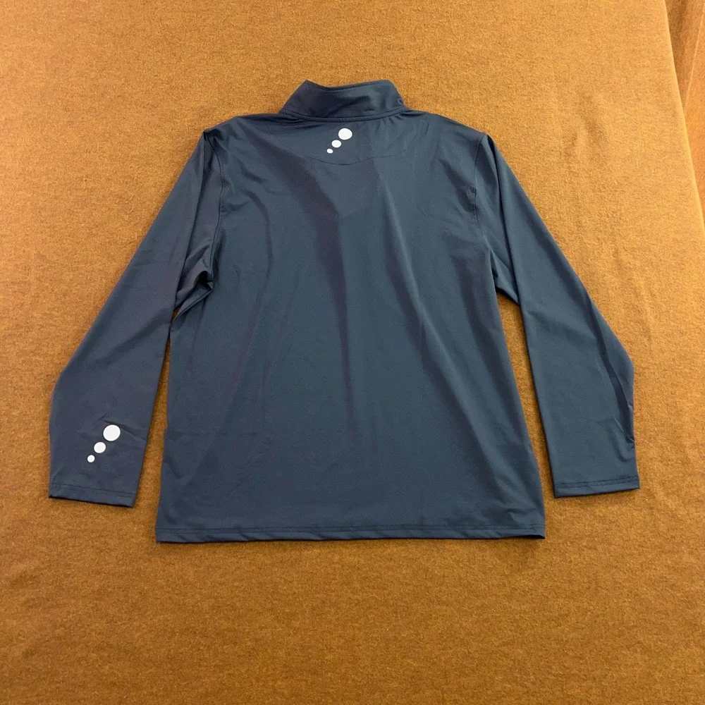 Lgndy Mens Medium Navy Blue Imagine Honor The Legends Quarter Zip Pullover New